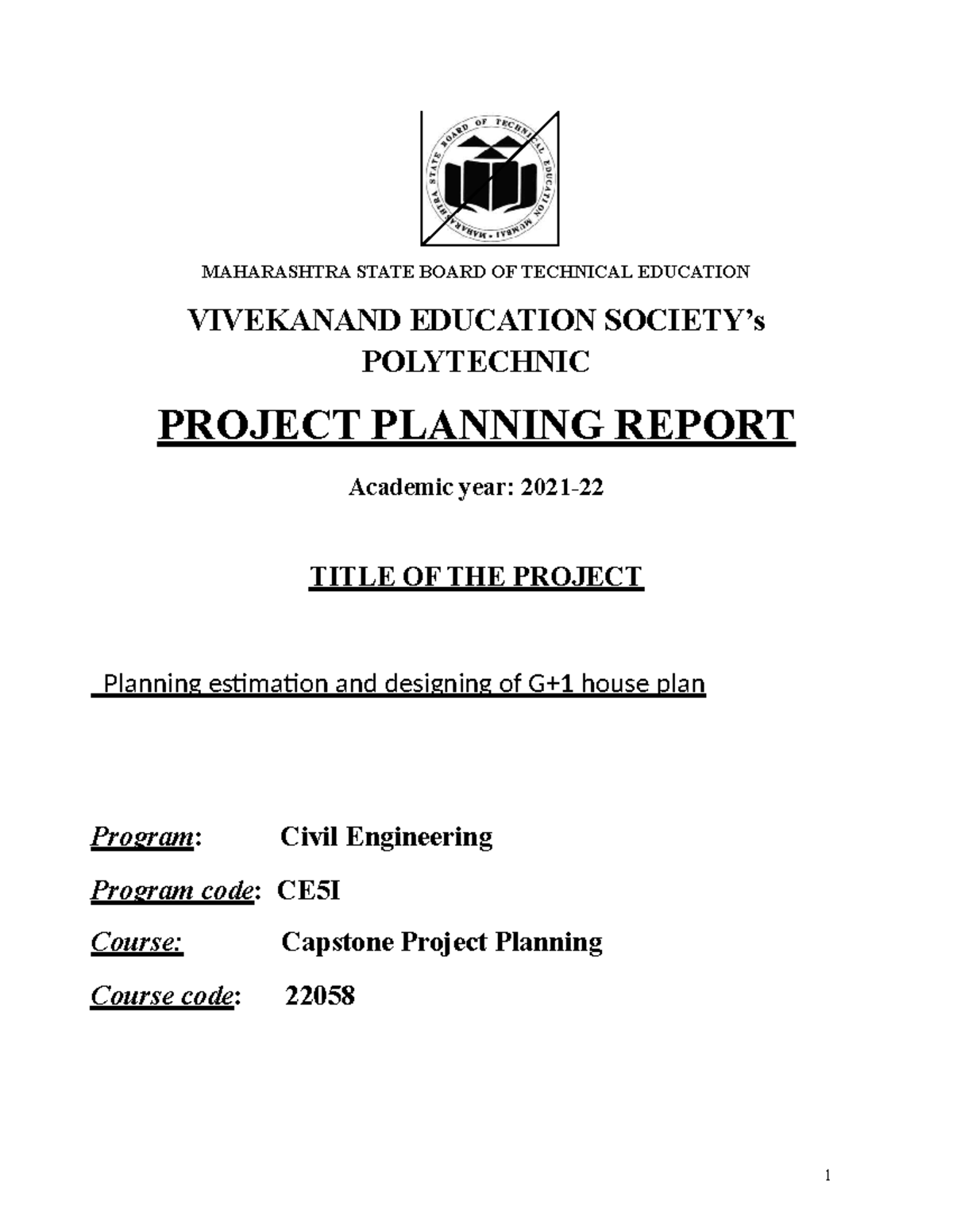 CPP project planning report new-converted - 1 MAHARASHTRA STATE BOARD ...