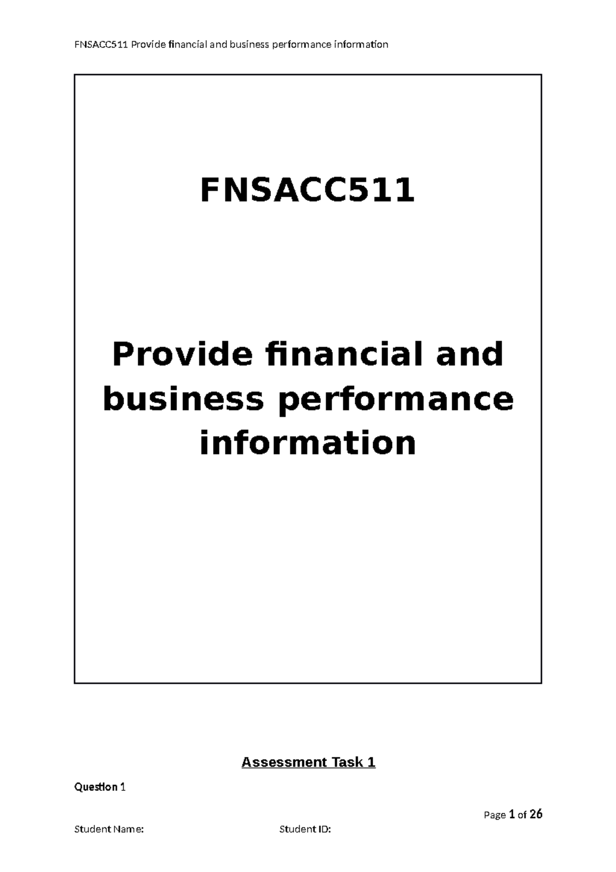 Fnsacc 511 - financial management - 200091 - UWS - Studocu