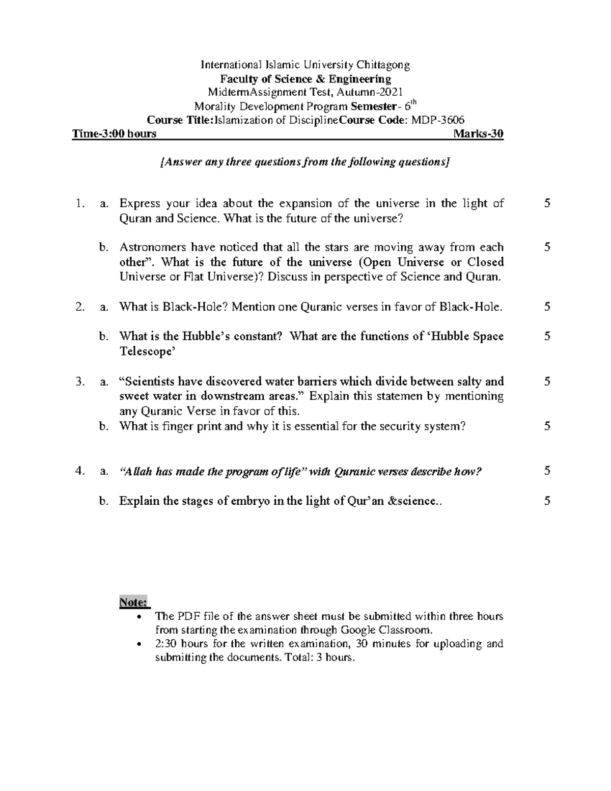 Science, MDP-3606(Finalized) - International Islamic University ...