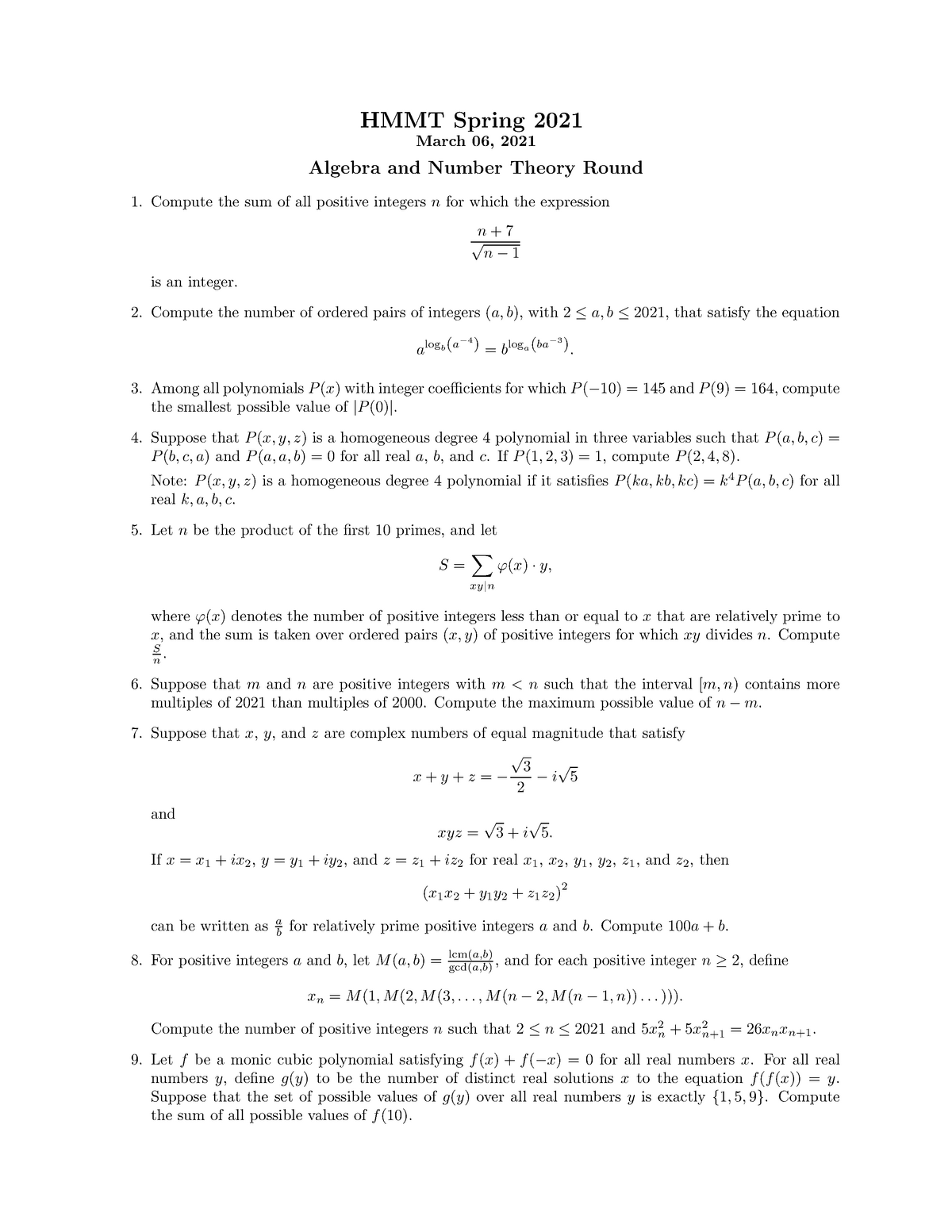 harvard essay math