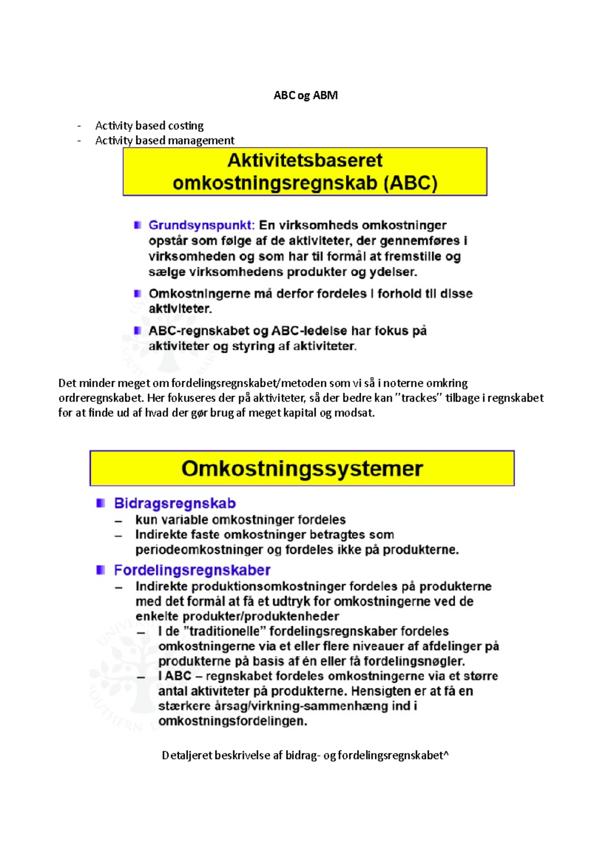 ABC Og ABM - Activity Based Costing Og Management Indenfor Internt ...