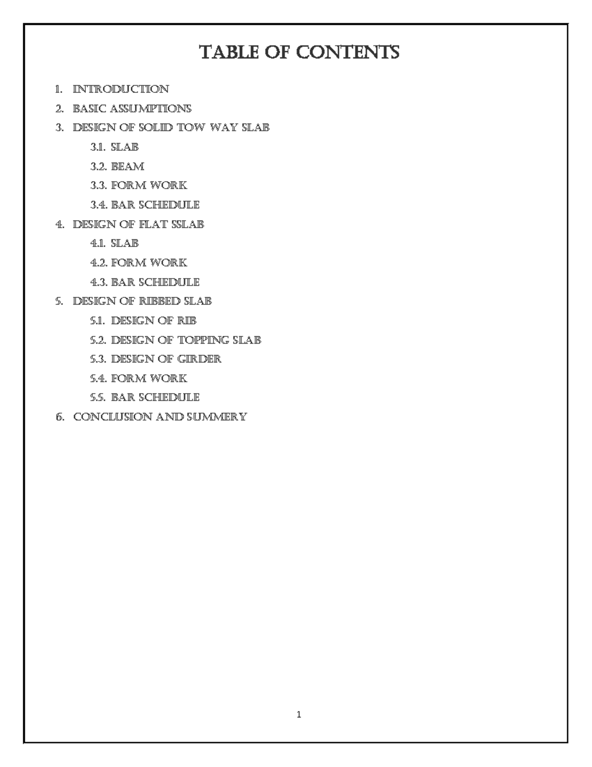 Integerated design Best material Table of Contents introduction