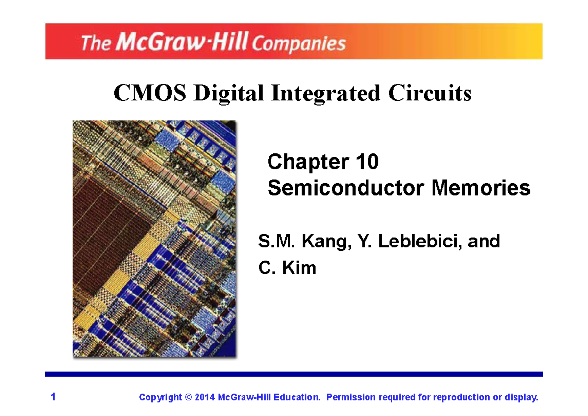 M5part A CMOS Digital Integrated Circuits Chapter 10 Semiconductor