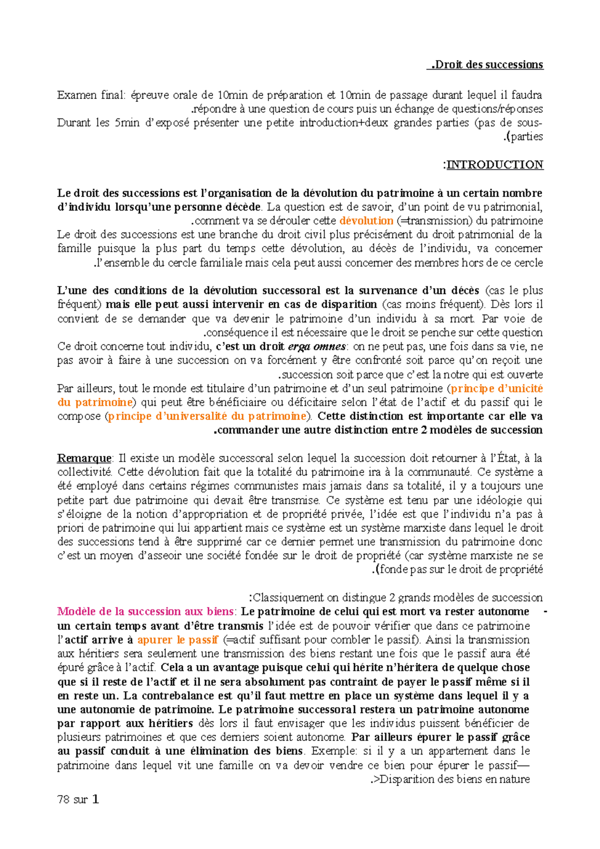 dissertation droit succession