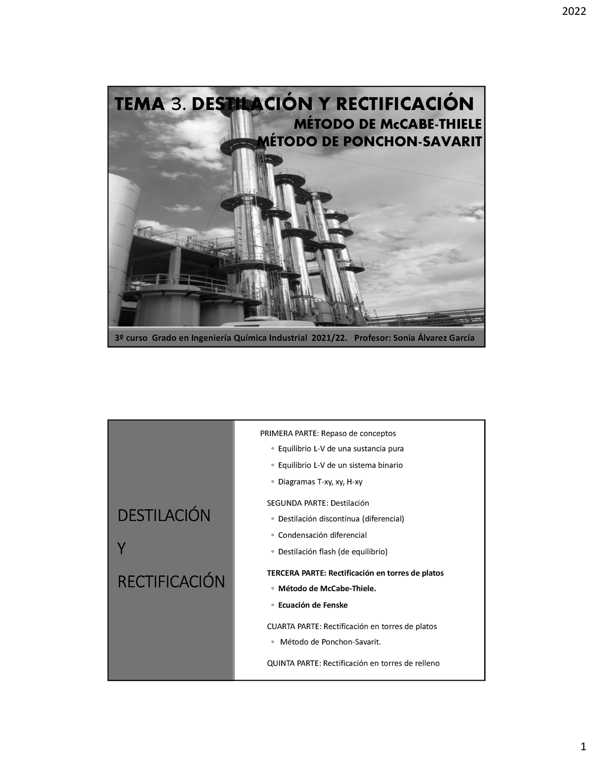 TEMA 3. Destilacion Y Rectificacion -B (Mc Cabe) - TEMA 3. DESTILACIÓN ...