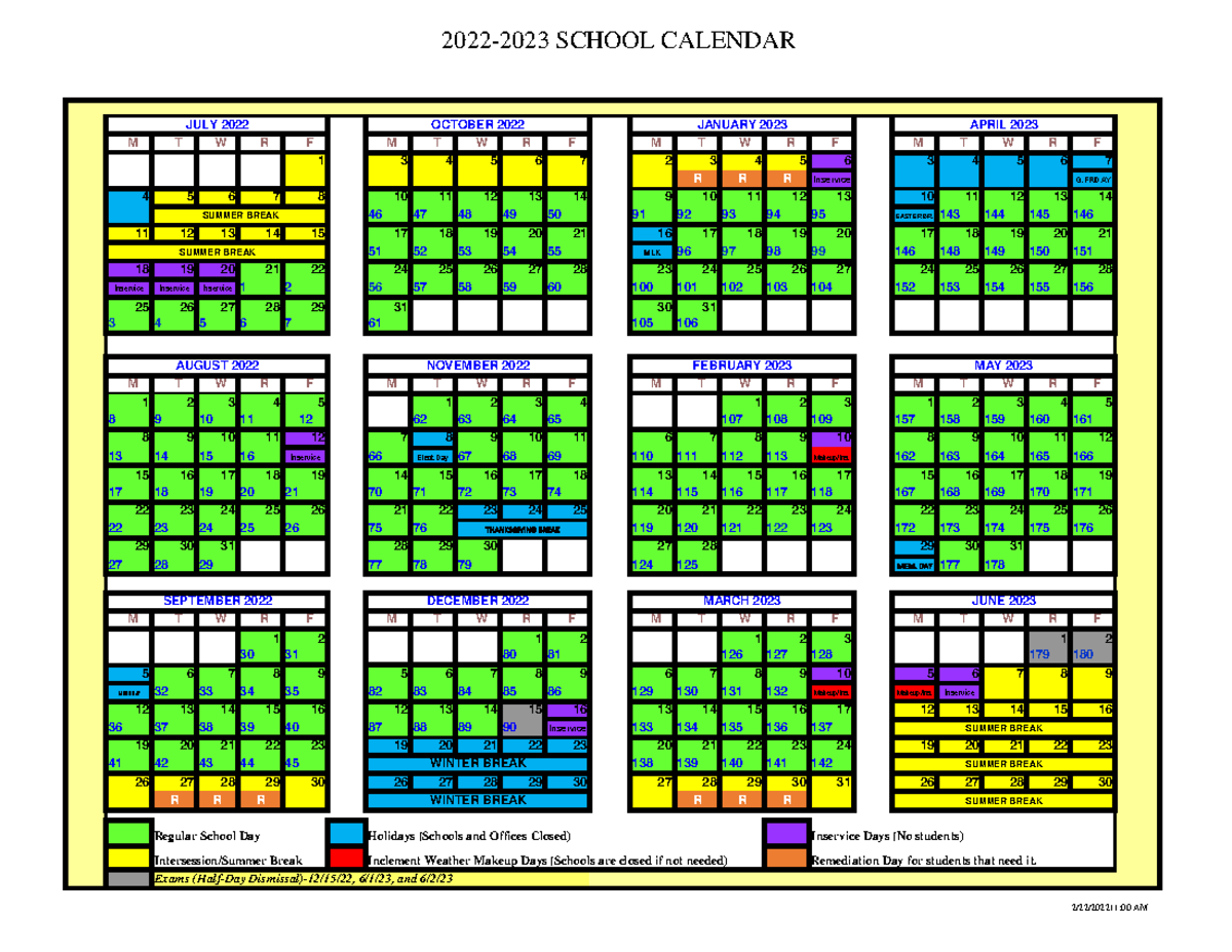 2022-2023 Calendarrev - Nurs 345 - Lander - Studocu