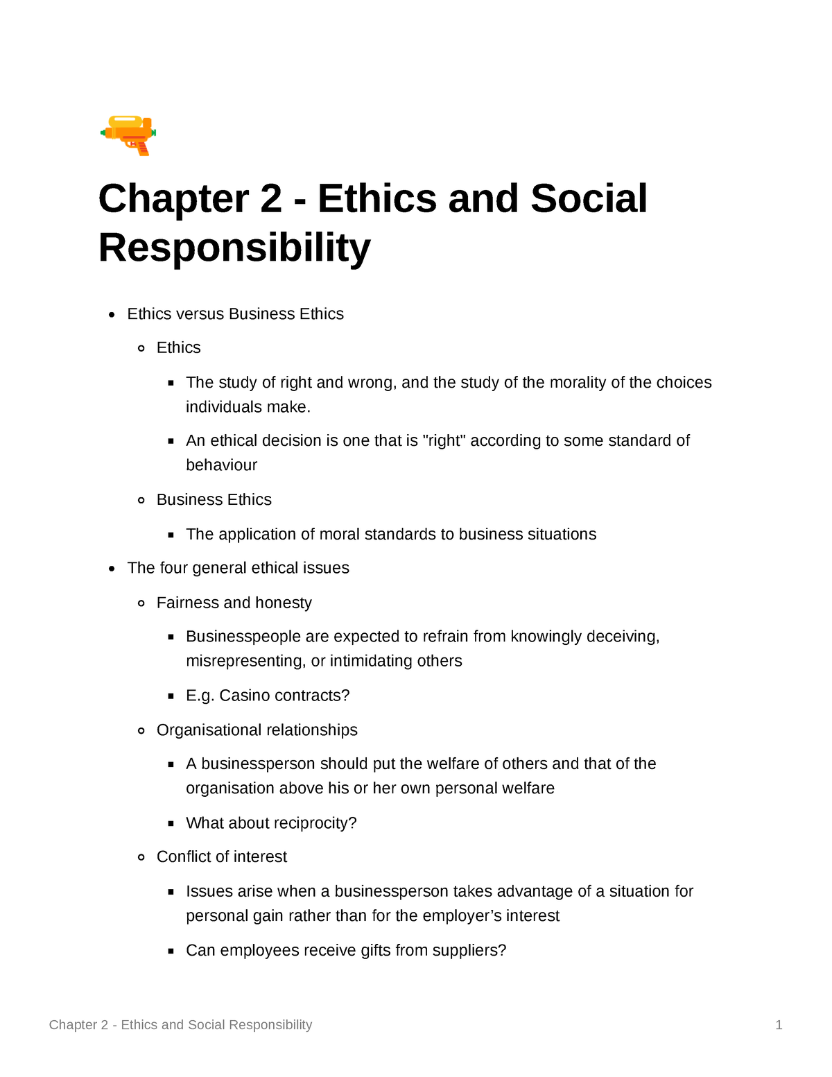 Chapter 2 - Ethics And Social Responsibility - Chapter 2 - Ethics And ...