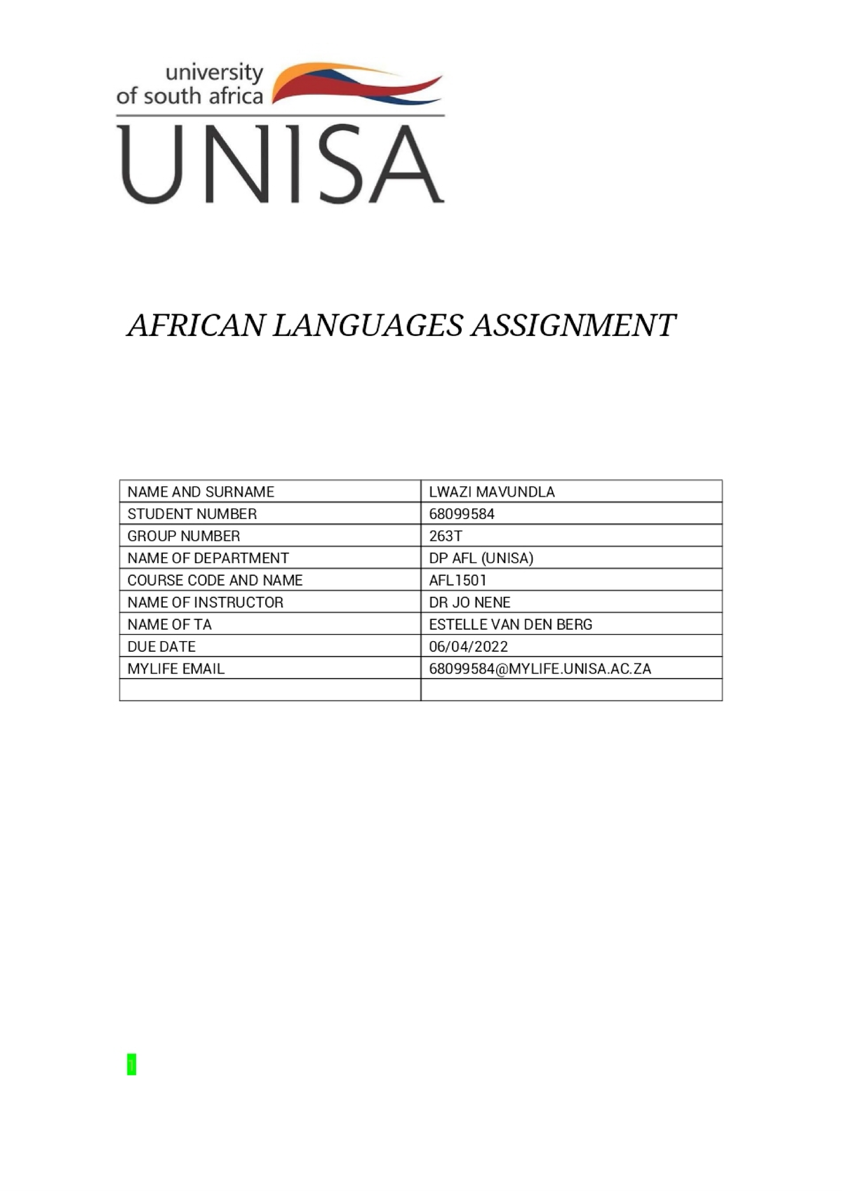 afl1501 assignment 6 2023 questions and answers