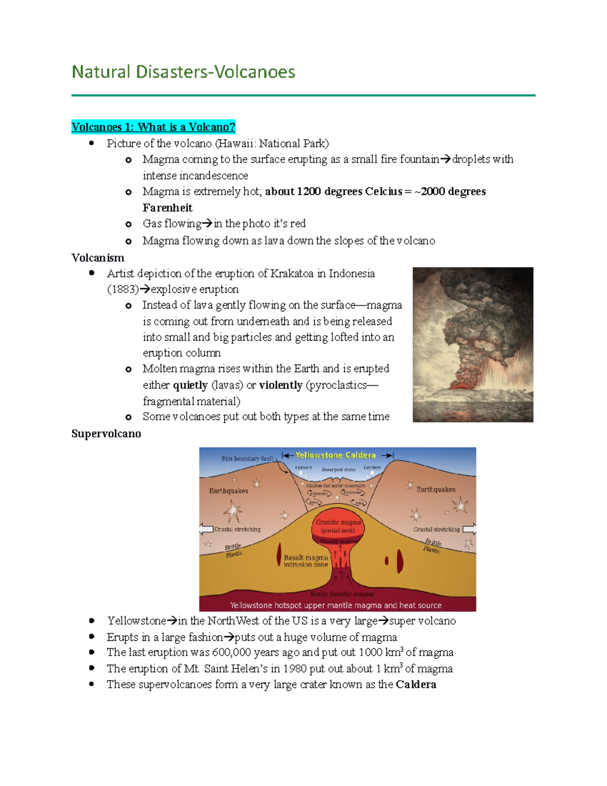 Natural Disasters-Volcanoes - Natural Disasters-Volcanoes Volcanoes 1 ...