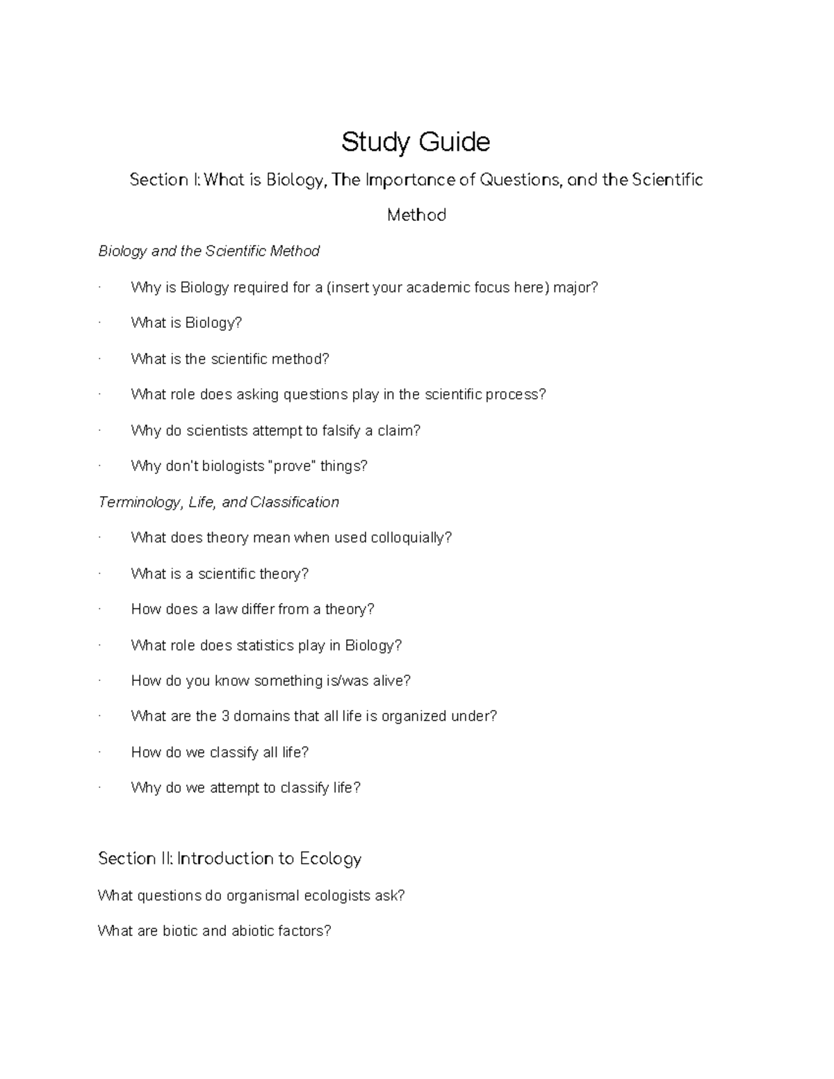 biology-study-guide-study-guide-section-i-what-is-biology-the