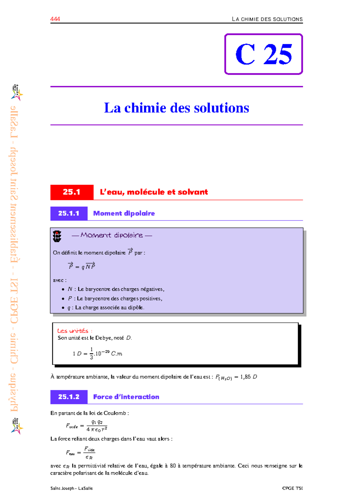 La Chimie Des Solutions - Physique - Chimie - CPGE TSI - Établissement ...