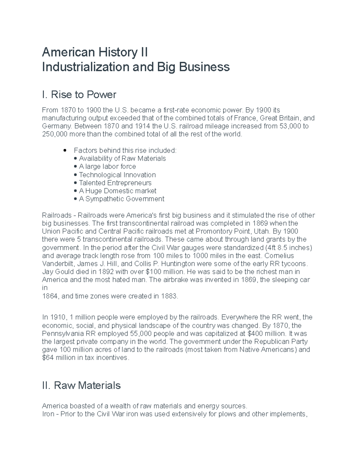 industrialization-and-big-business-lecture-notes-american-history-ii