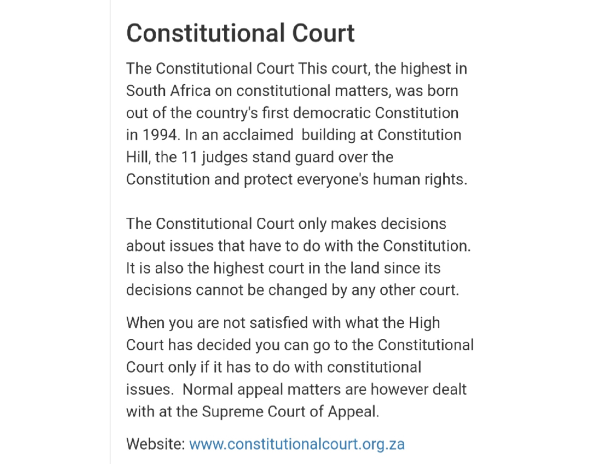 Different Jurisdiction in South Africa SJD1501 Unisa Studocu