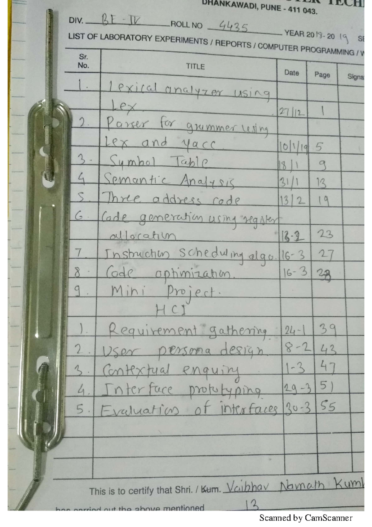 Compiler All 8 Assignments - Computer Engineering - Studocu