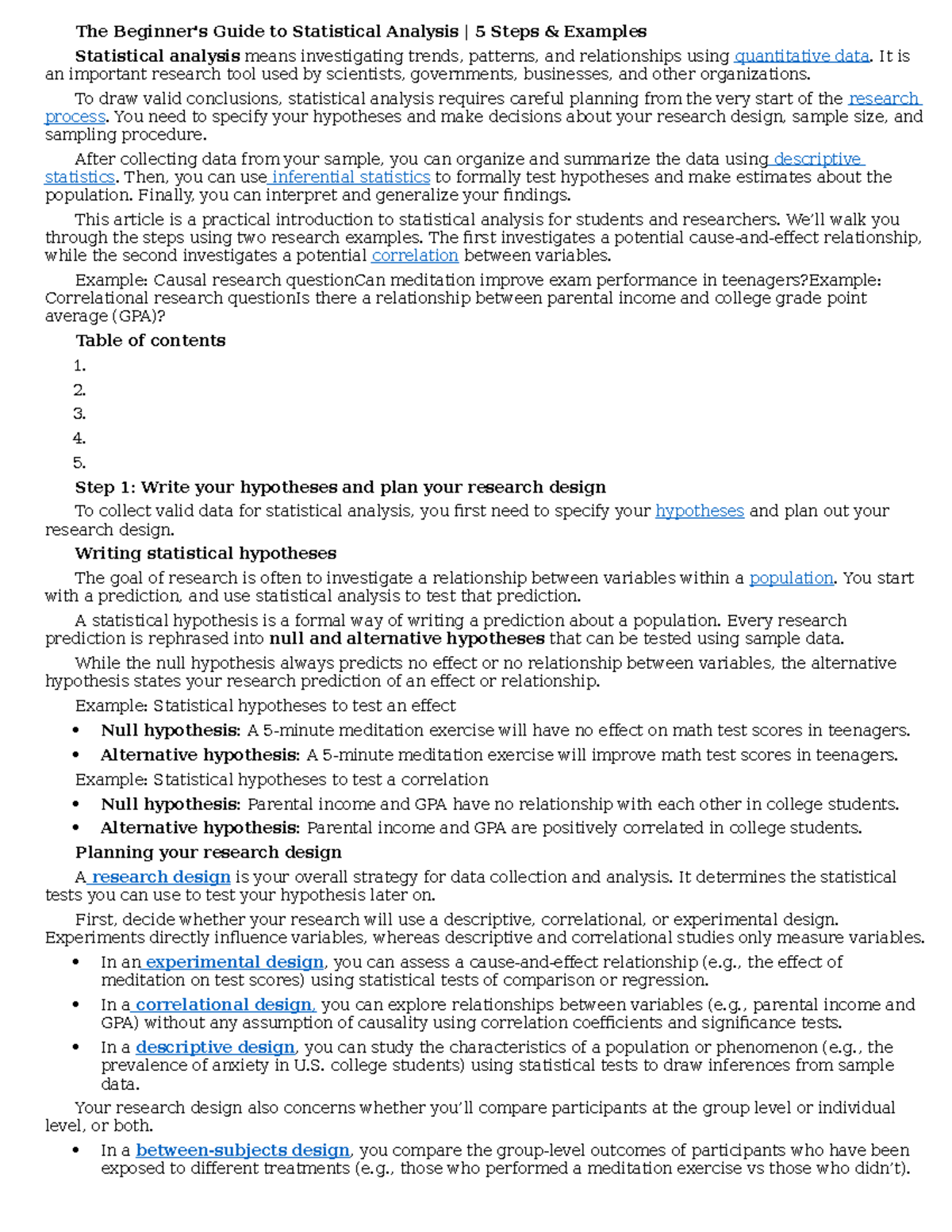 The Beginner's Guide to Statistical Analysis - It is an important ...