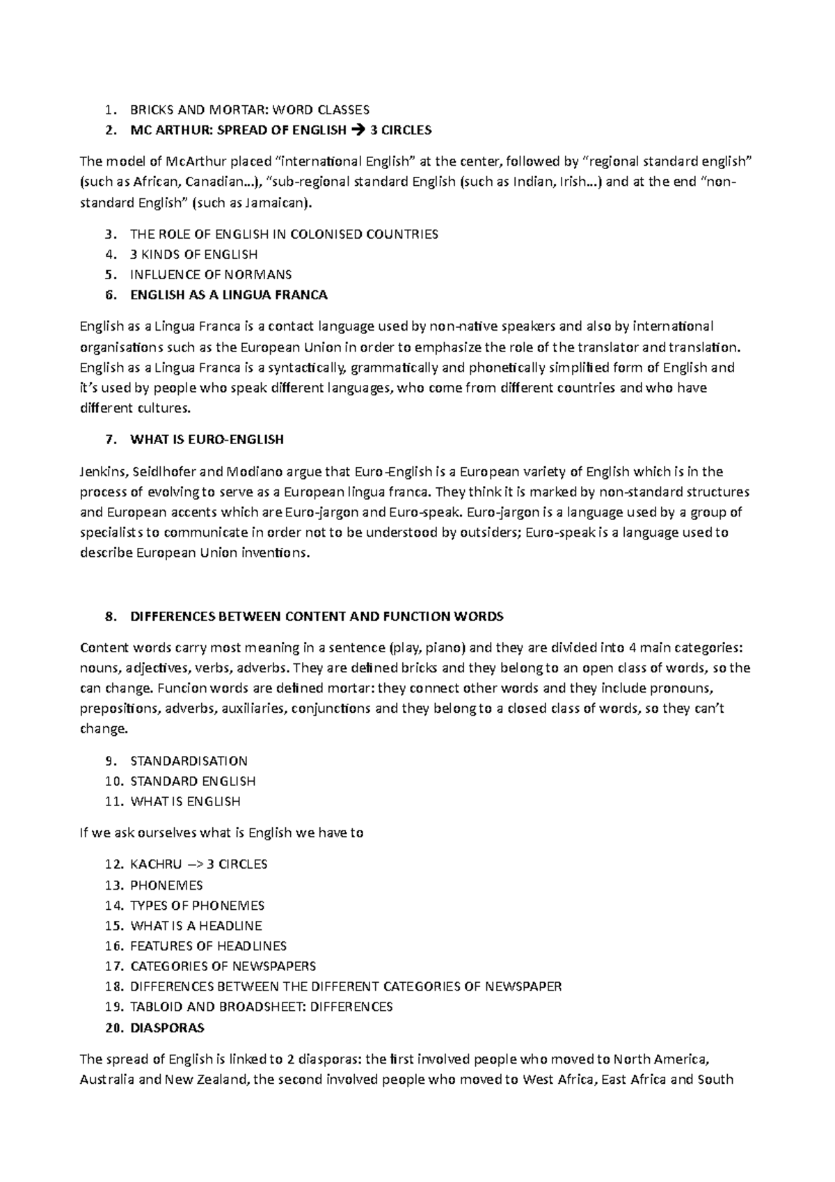 Bricks AND Mortar appunti lezione 1. BRICKS AND MORTAR WORD