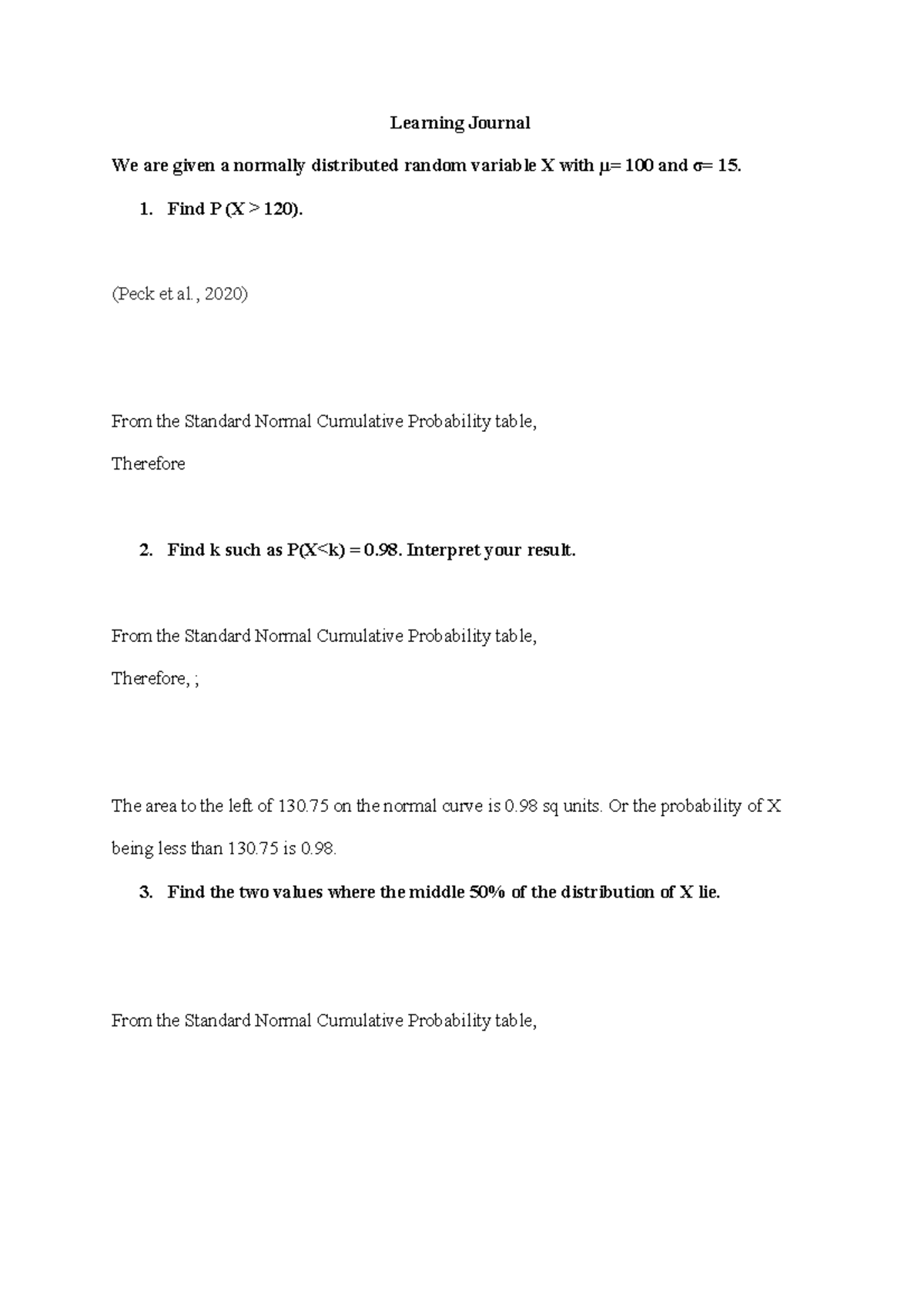 Journal 3 (24) - Helpful assignments for this academic year - Learning ...