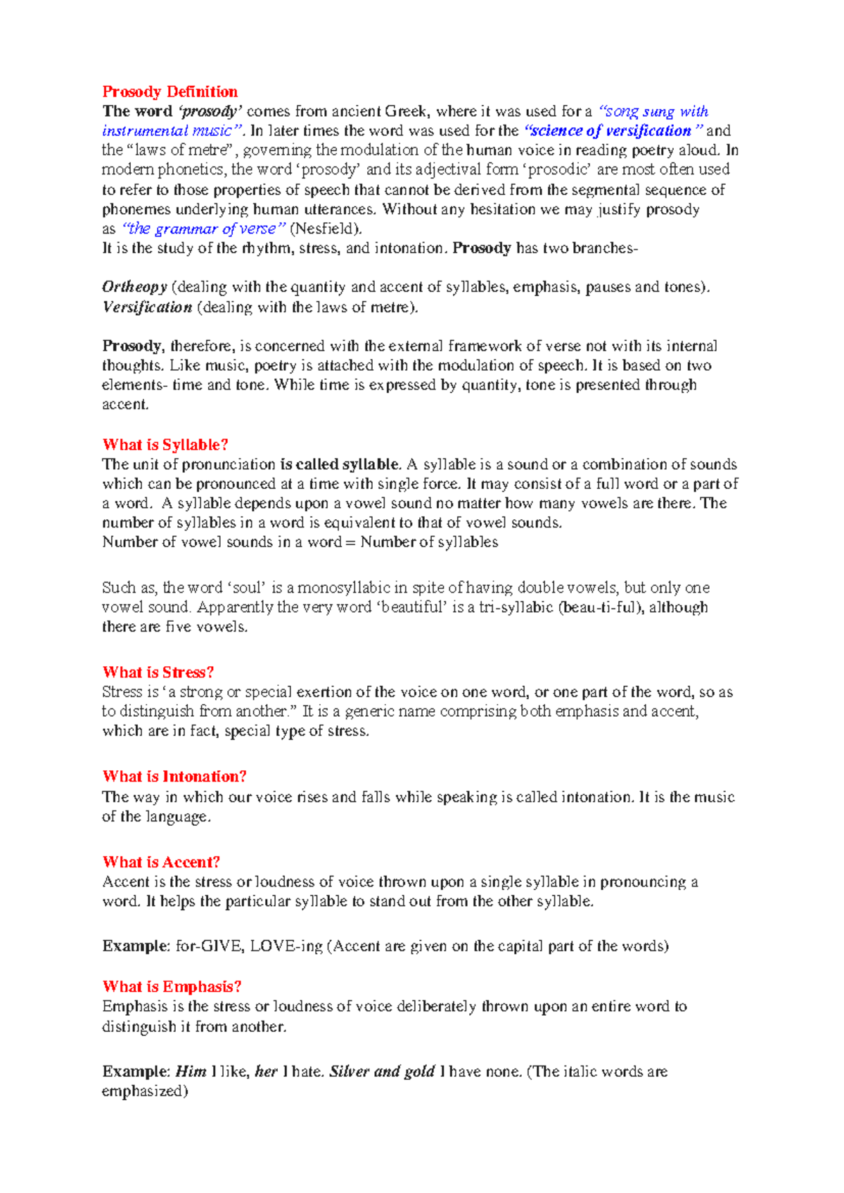 Prosody - good - Prosody Definition The word ‘prosody’ comes from ...