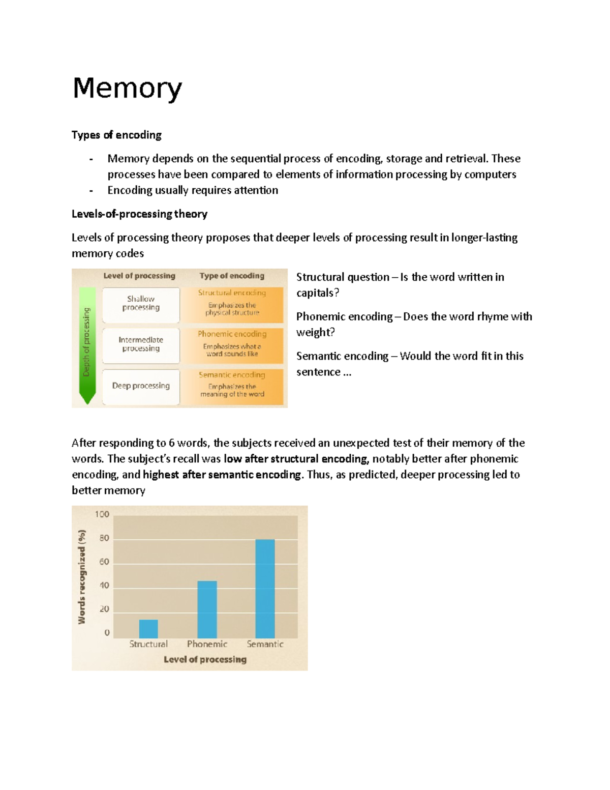 Memory - These processes have been compared to elements of information ...