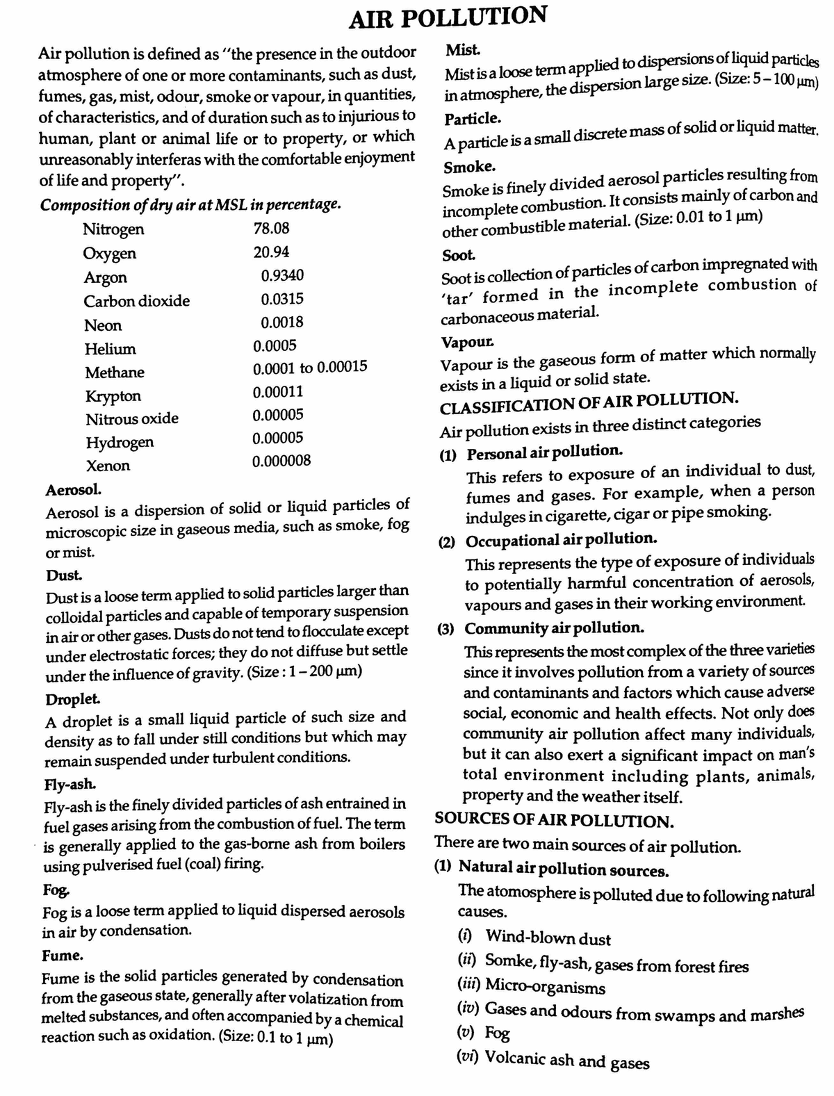 Air And Noise Pollution Basics Of Civil Engineering Studocu