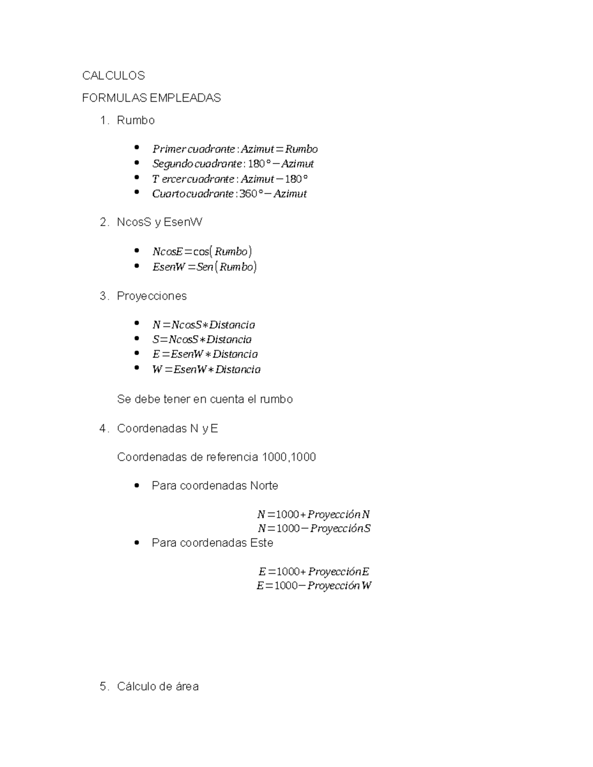 Calculos - Trabajo de oficina radiación simple - CALCULOS FORMULAS ...