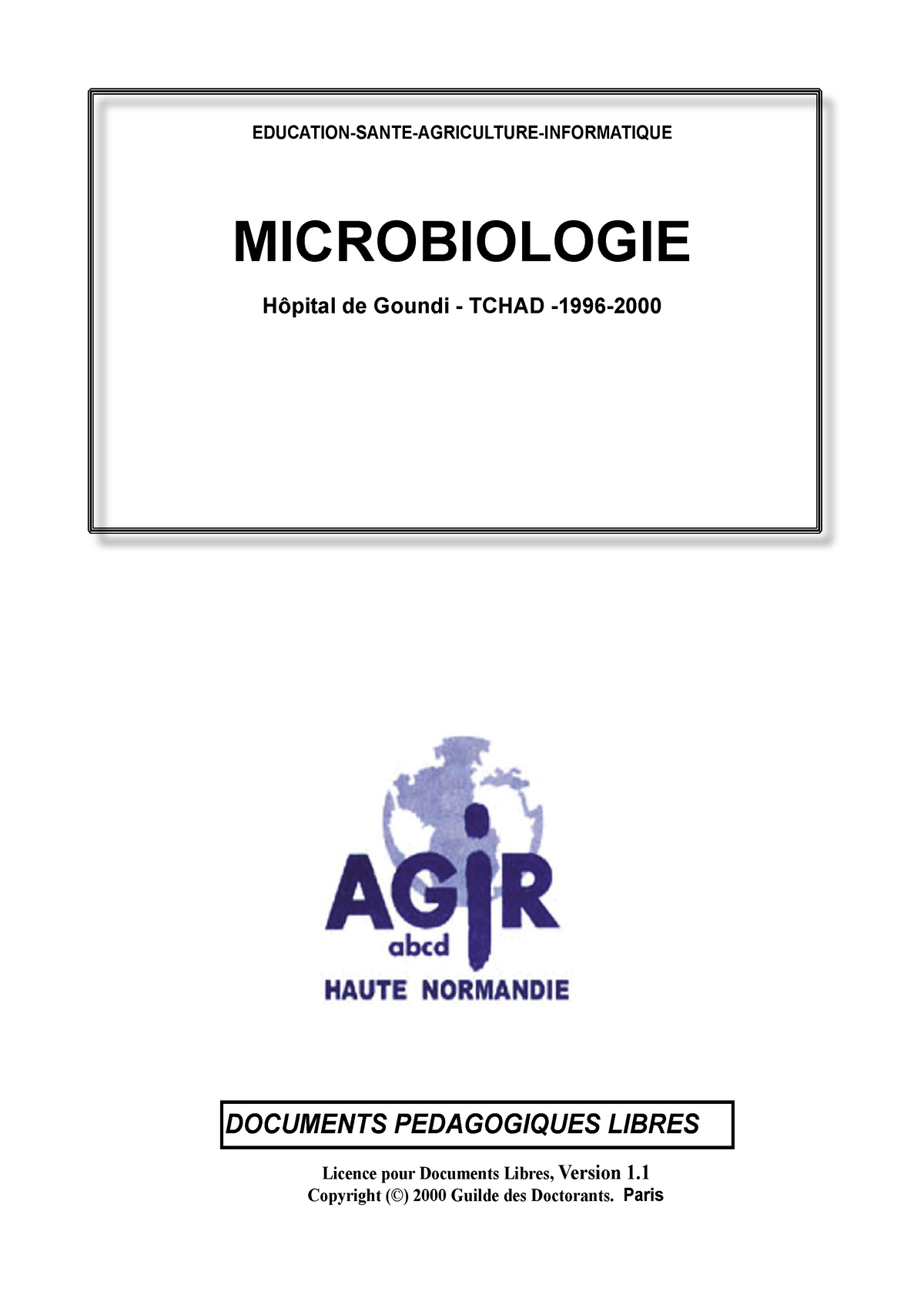 Microbiologie - Cour Et Exercice - Licence Pour Documents Libres ...