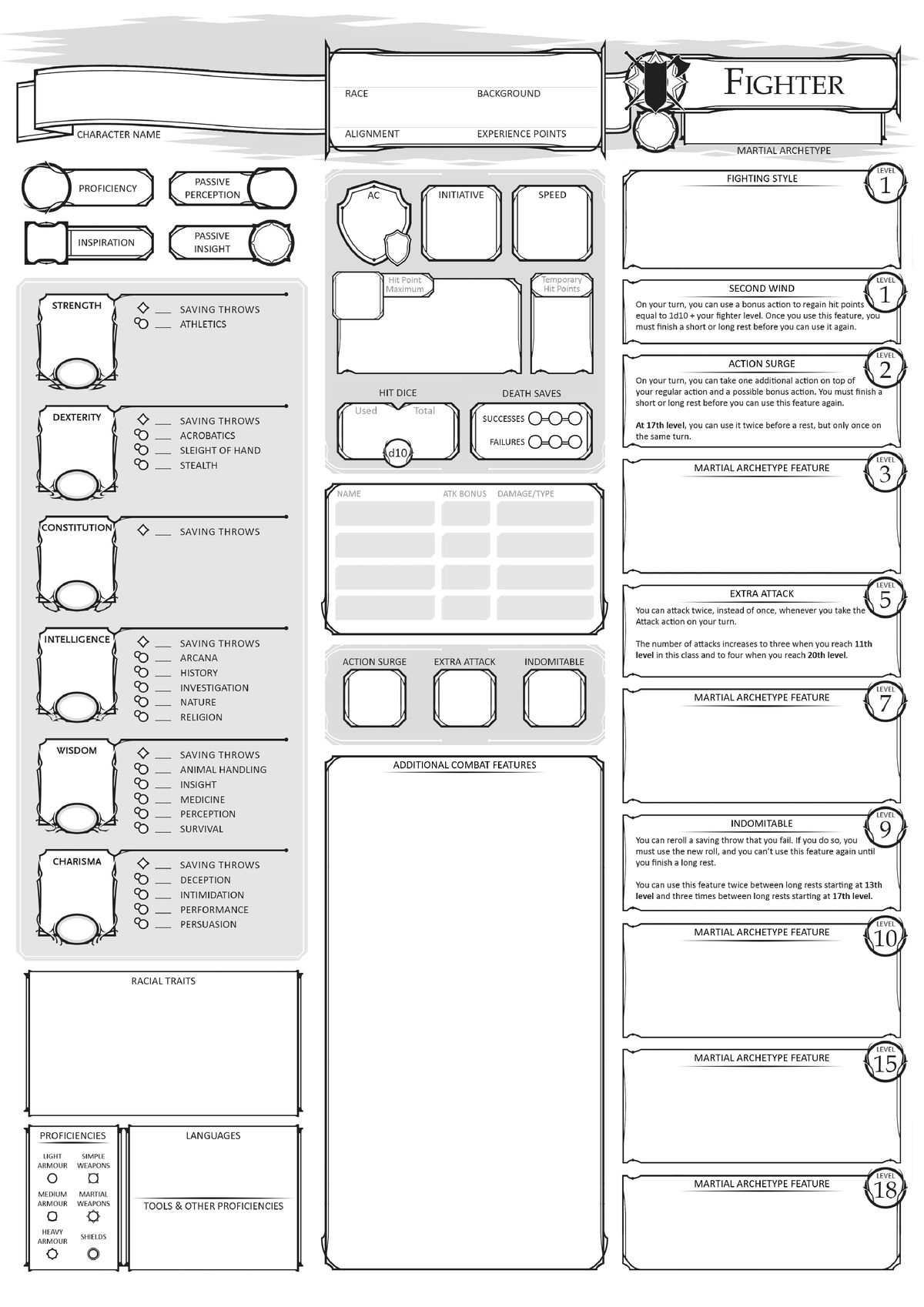 456029-Character Sheet Fighter Fillable - MATH1013 - Studocu