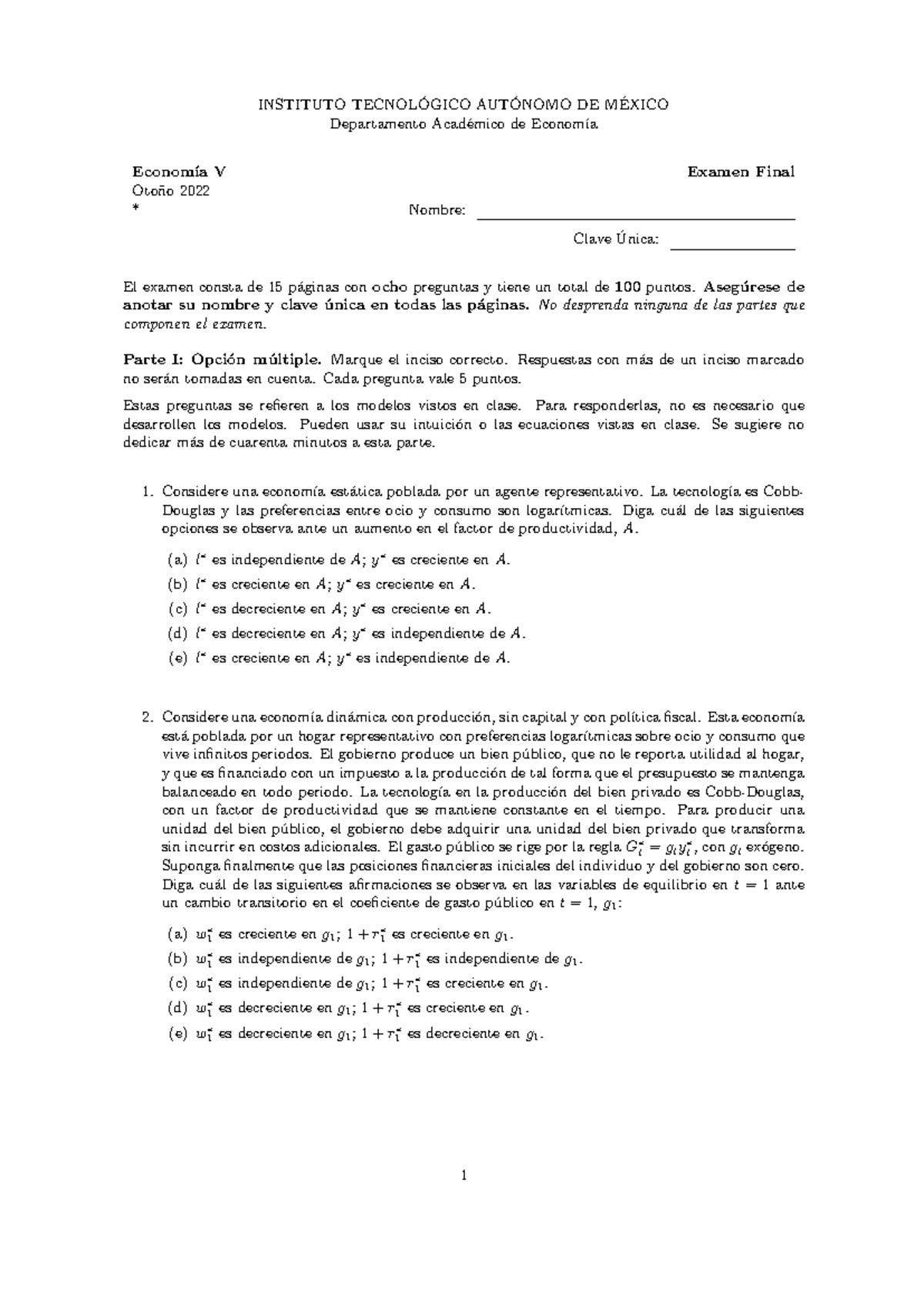 Versi%C3%B3n+1 Examen final - INSTITUTO TECNOL ́OGICO AUT ́ONOMO DE M ...