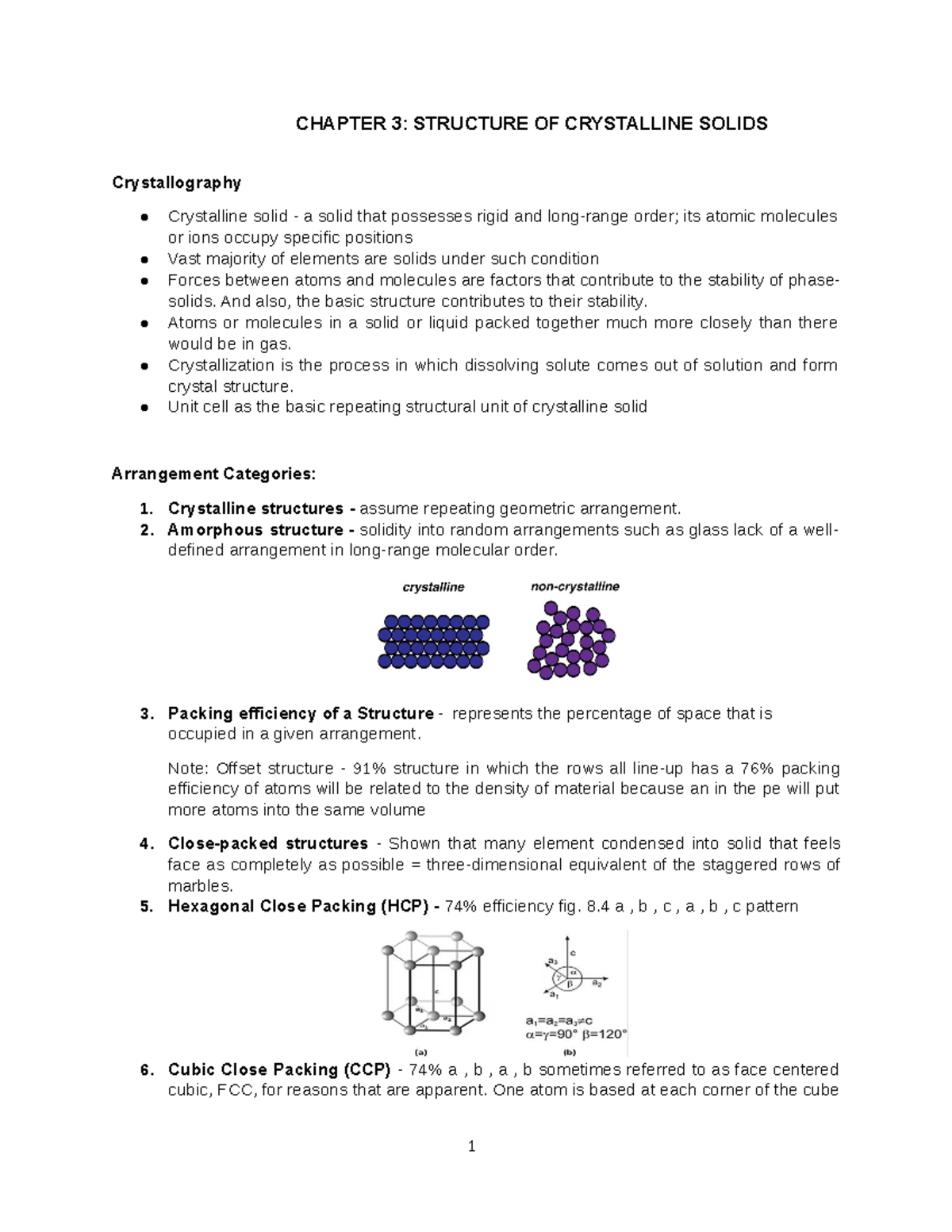 Chapter 3 - CHAPTER 3: STRUCTURE OF CRYSTALLINE SOLIDS Crystallography ...