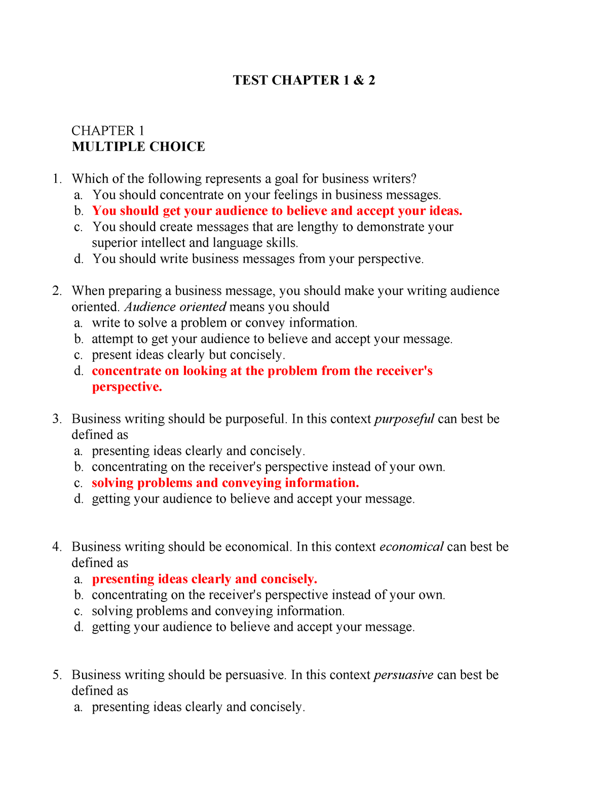 TEST Practice - Chapter 1 &2 - TEST CHAPTER 1 & 2 CHAPTER 1 MULTIPLE ...