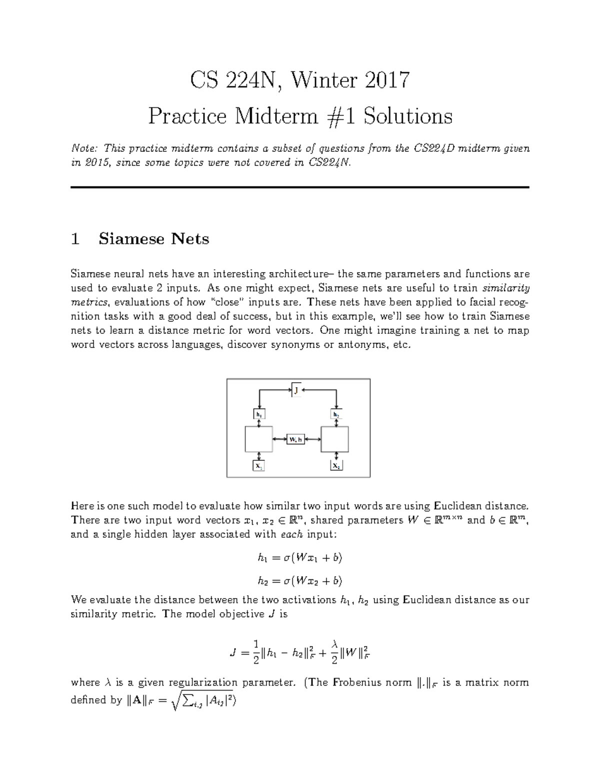 cs224n assignment solutions