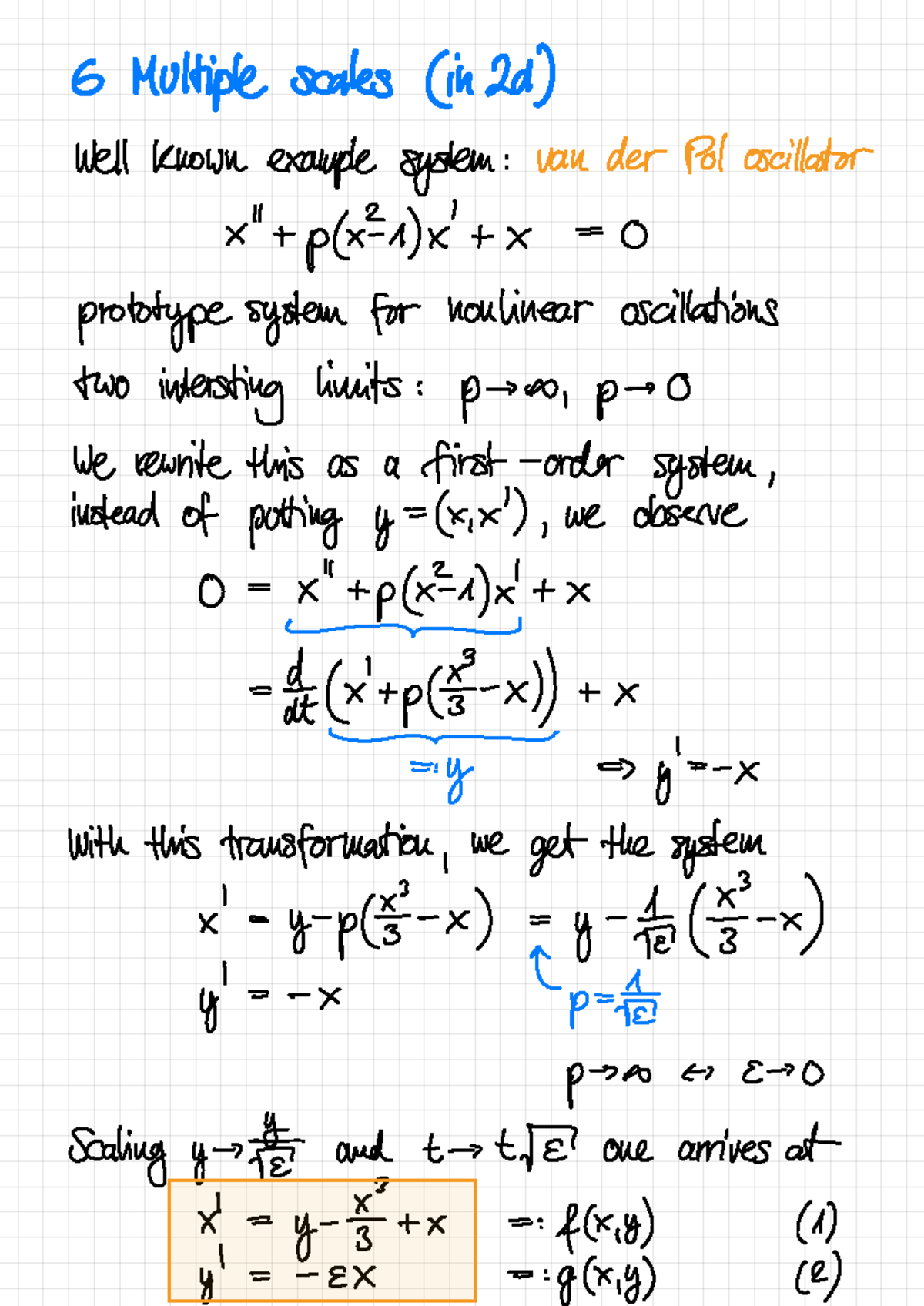 6 Multiple times scales in 2d - 6 Multiple scales (in 2d) well known ...