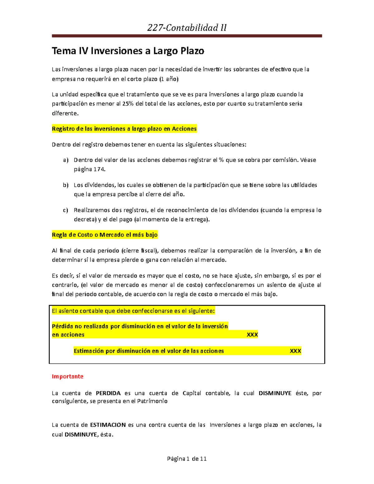 Resumen Iinversiones (LP) - Tema IV Inversiones a Largo Plazo Las ...