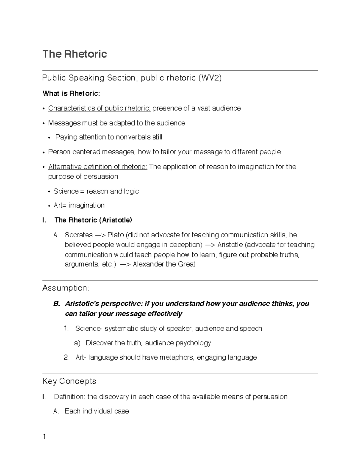 Lecture 14 - COMM 300 Aimee King - The Rhetoric Public Speaking Section ...