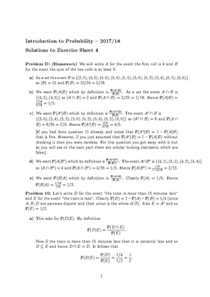 Exercise Sheet 8 - Solutions - MTH4107 Introduction To Probability ...