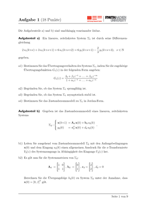 Klausur-ss19-lsg - Lösung Der Klausur - Musterlösung Aufgabe 1 18 Pkt ...