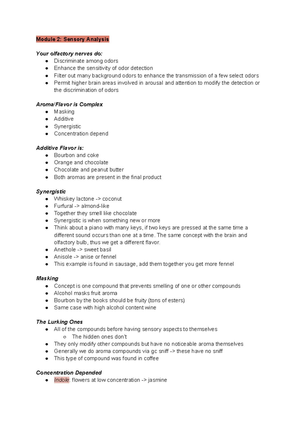 HRT 335 Module 2: Sensory Analysis - Module 2: Sensory Analysis Your ...
