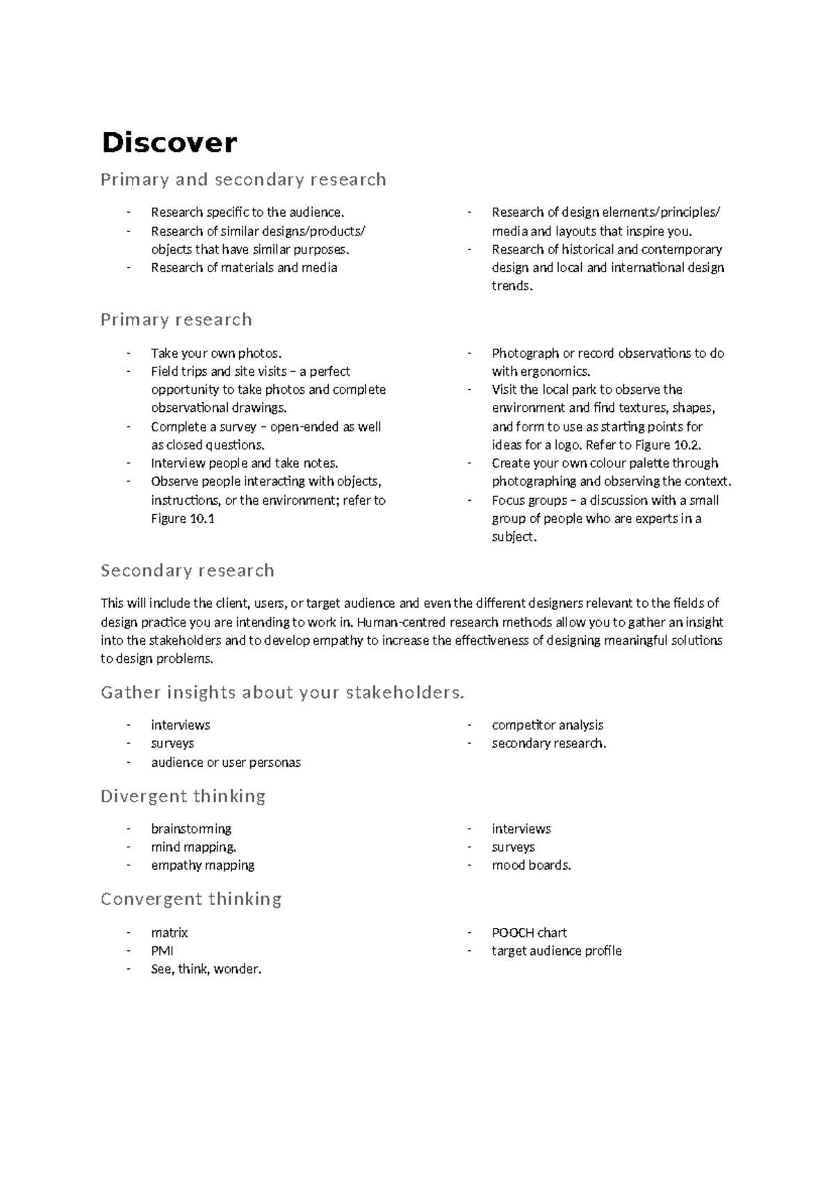 Ch 10 - Chapter 10 notes - Discover Primary and secondary research ...