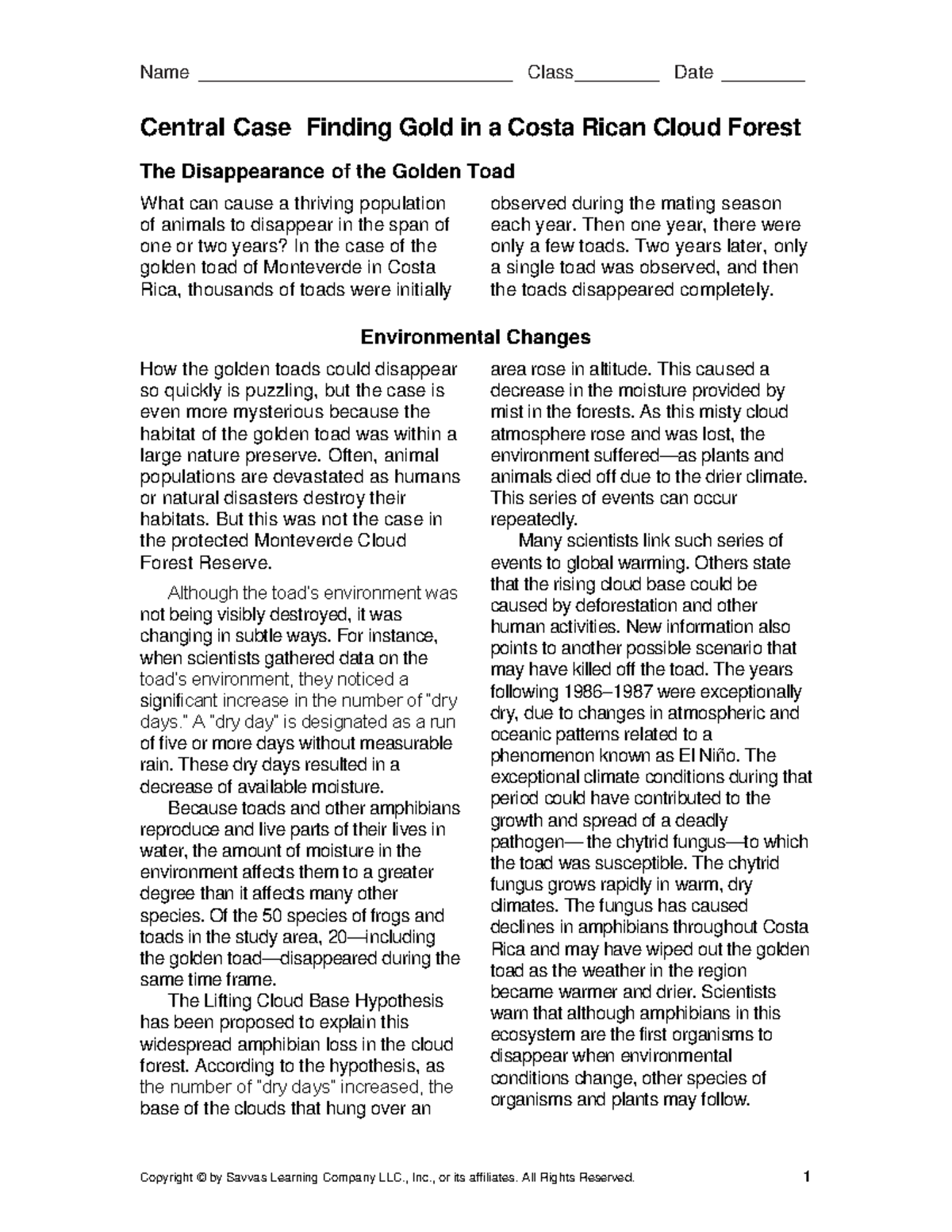 ENV21 04 Wkbk Central Case Name ______________________________ Class