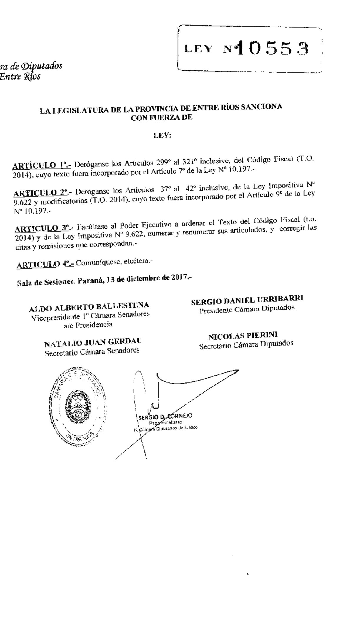 Leyprovincial Ley N Ra De Diputados Entre Rios La Legislatura De La Provincia