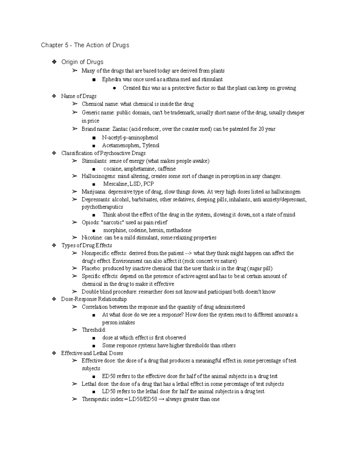 Alcohol And Drugs Chapter 5 - Chapter 5 - The Action Of Drugs Origin Of ...