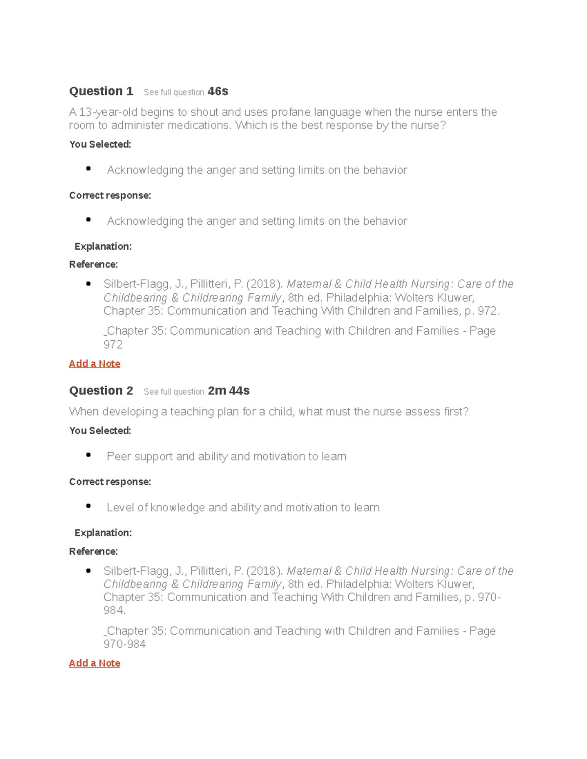 Peds 35 Answers To The Questions Provided Question 1 See Full