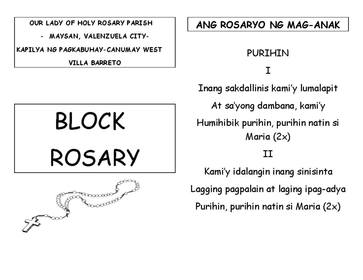 OURLADYOFHOLY Rosary Parish1Blockrosary Technology for