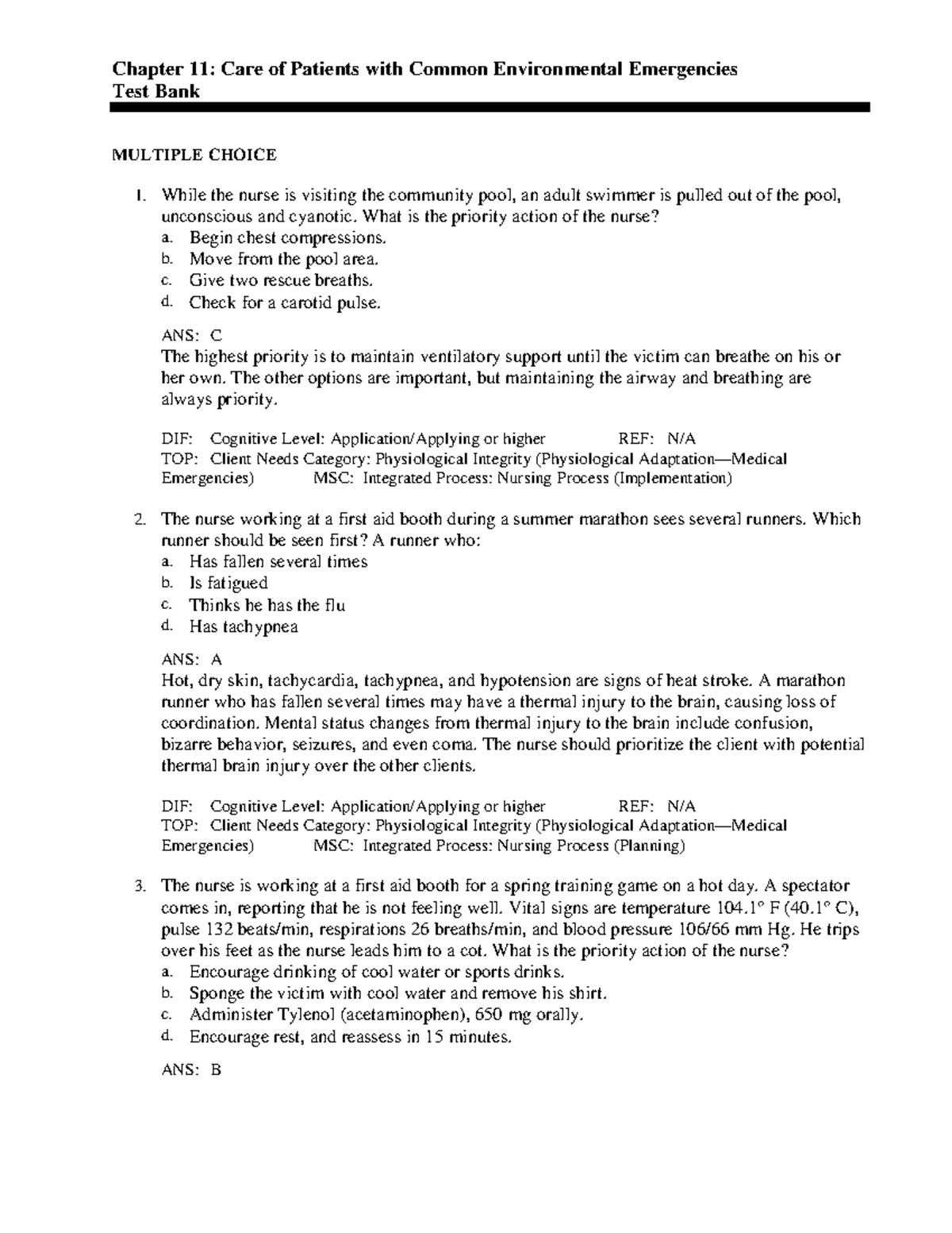 11 - Question & Answers TB - Medical-Surgical Nursing - Chapter 11 ...