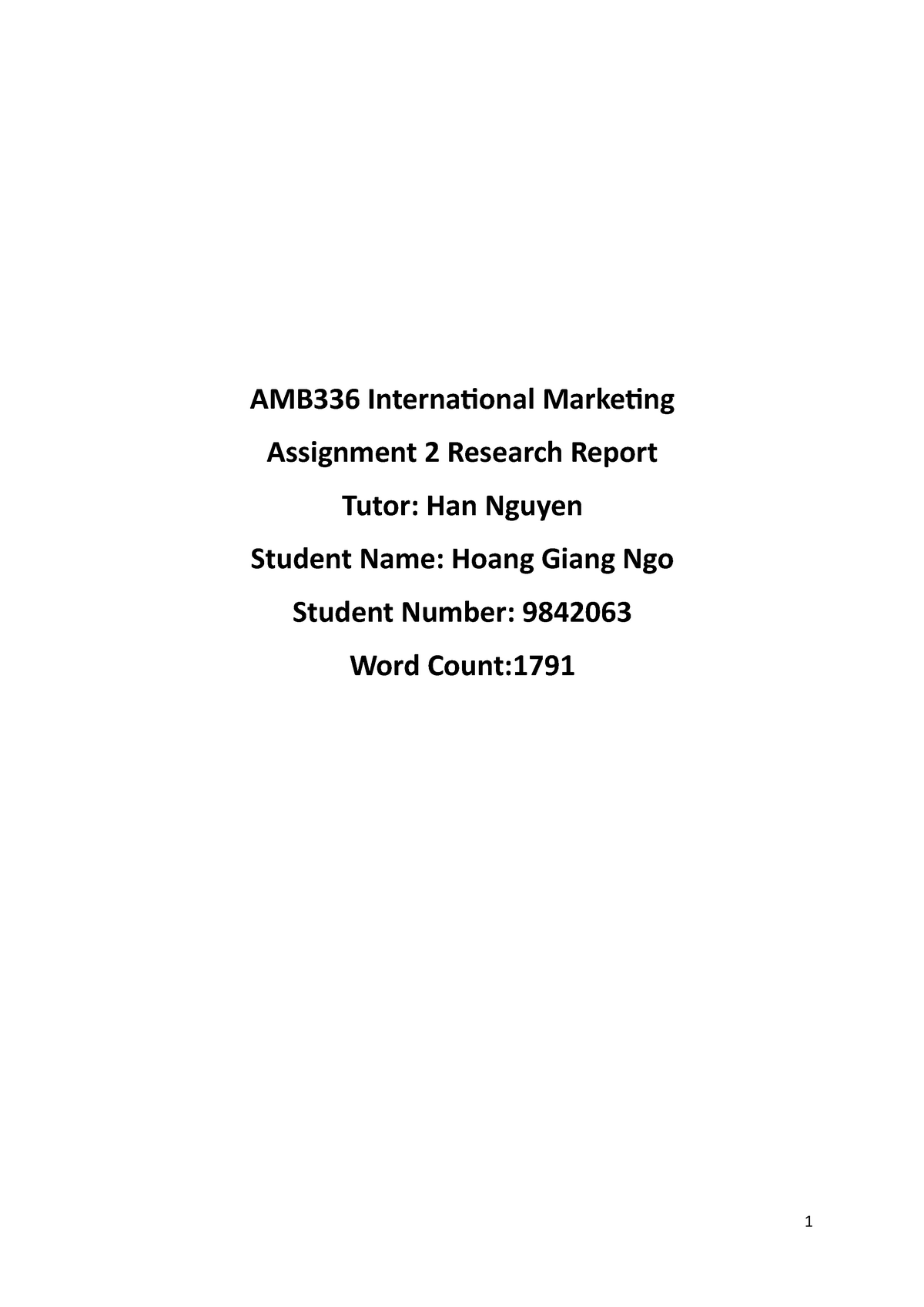 international marketing assignment 2