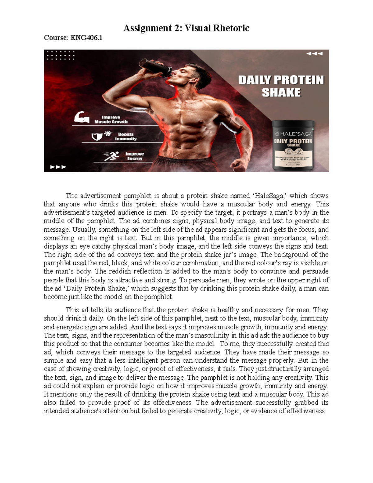 ENG406.1 Assignment 2 Visual Rhetoric - Assignment 2: Visual Rhetoric ...