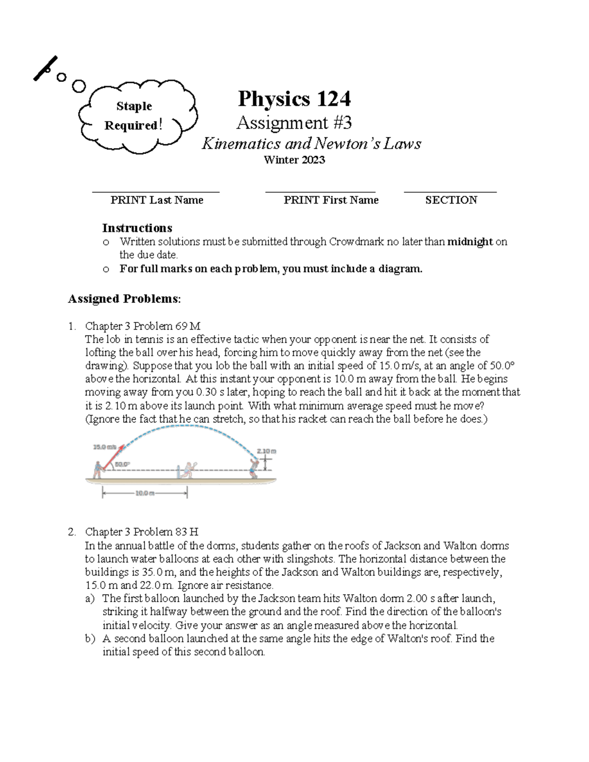 PHYS124HW03-2023W - Homework assignment 2 for Physics 124 - Physics 124 ...