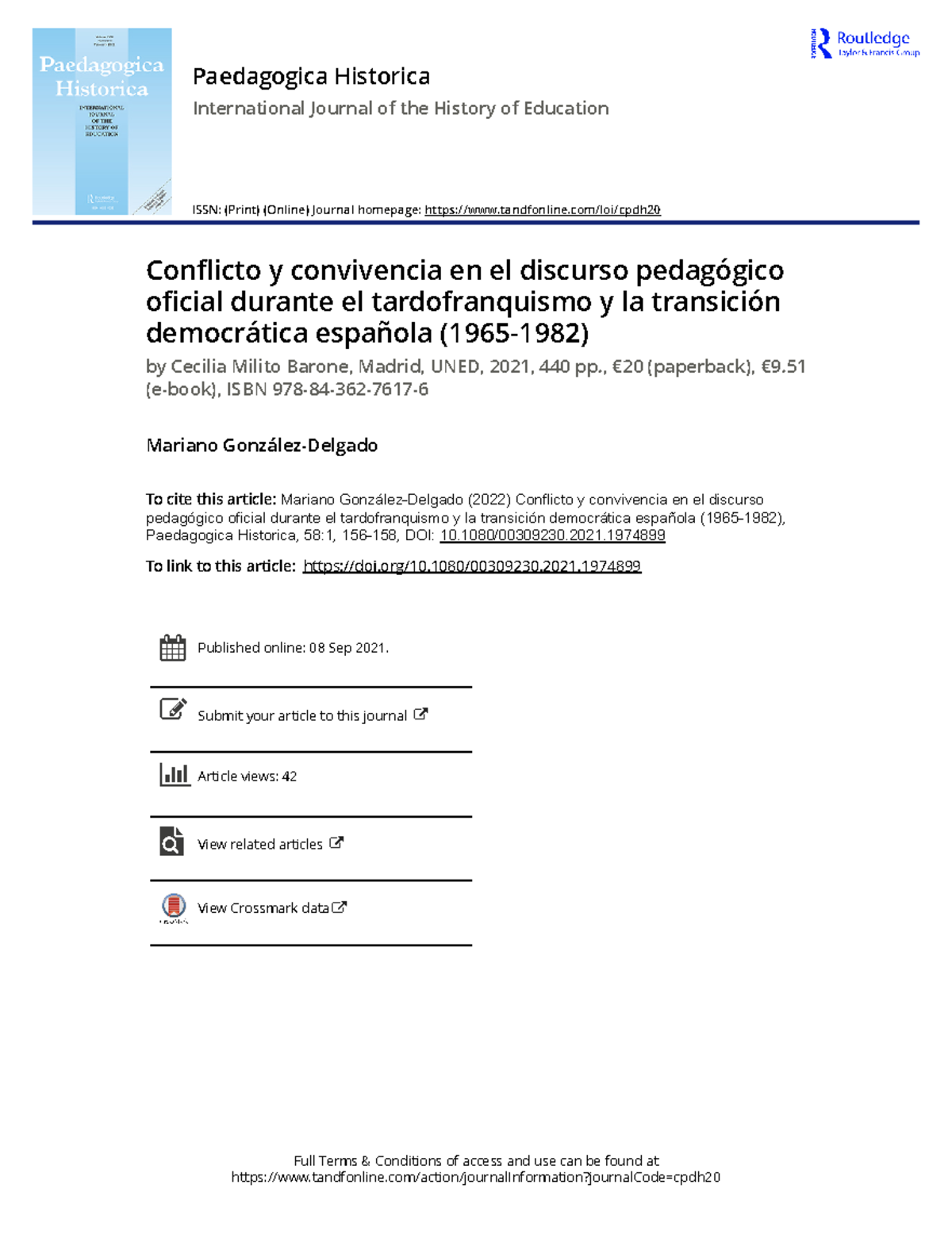 Conflicto Y Convivencia En El Discurso Pedag Gico Oficial Durante El ...