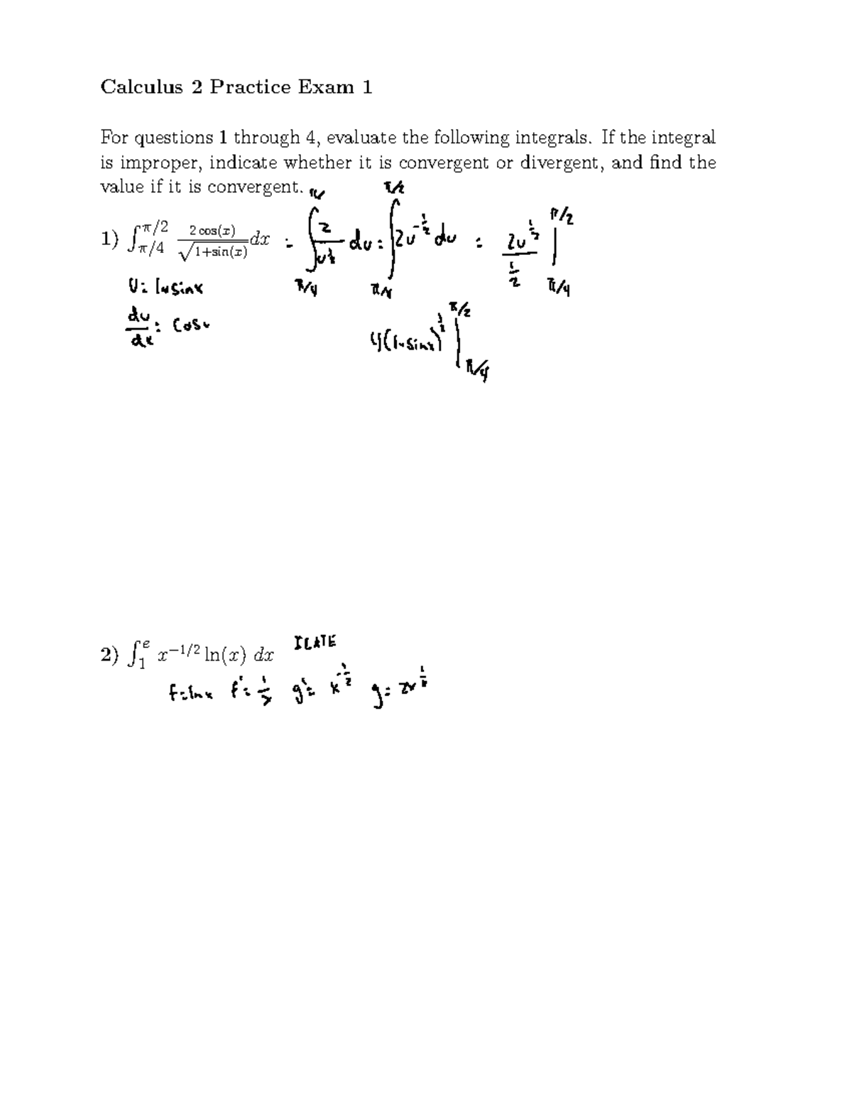 calculus-2-exam-2-review-problems-and-solutions-integral-applications