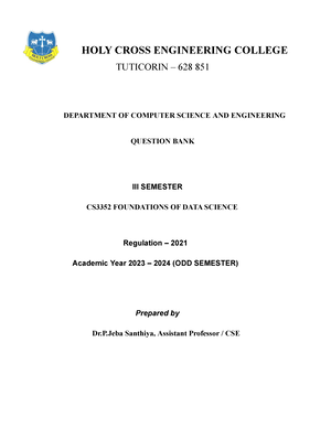 FDS Unit 1 - Unit 1 notes - I INTRODUCTION Data Science: Benefits and ...